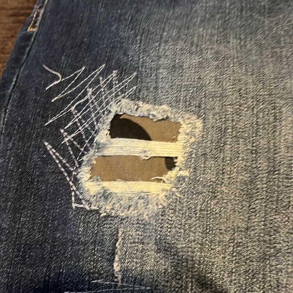 Lane Bryant Super Stretch Ripped Skinny Jeans Sz 22 - Picture 3 of 4